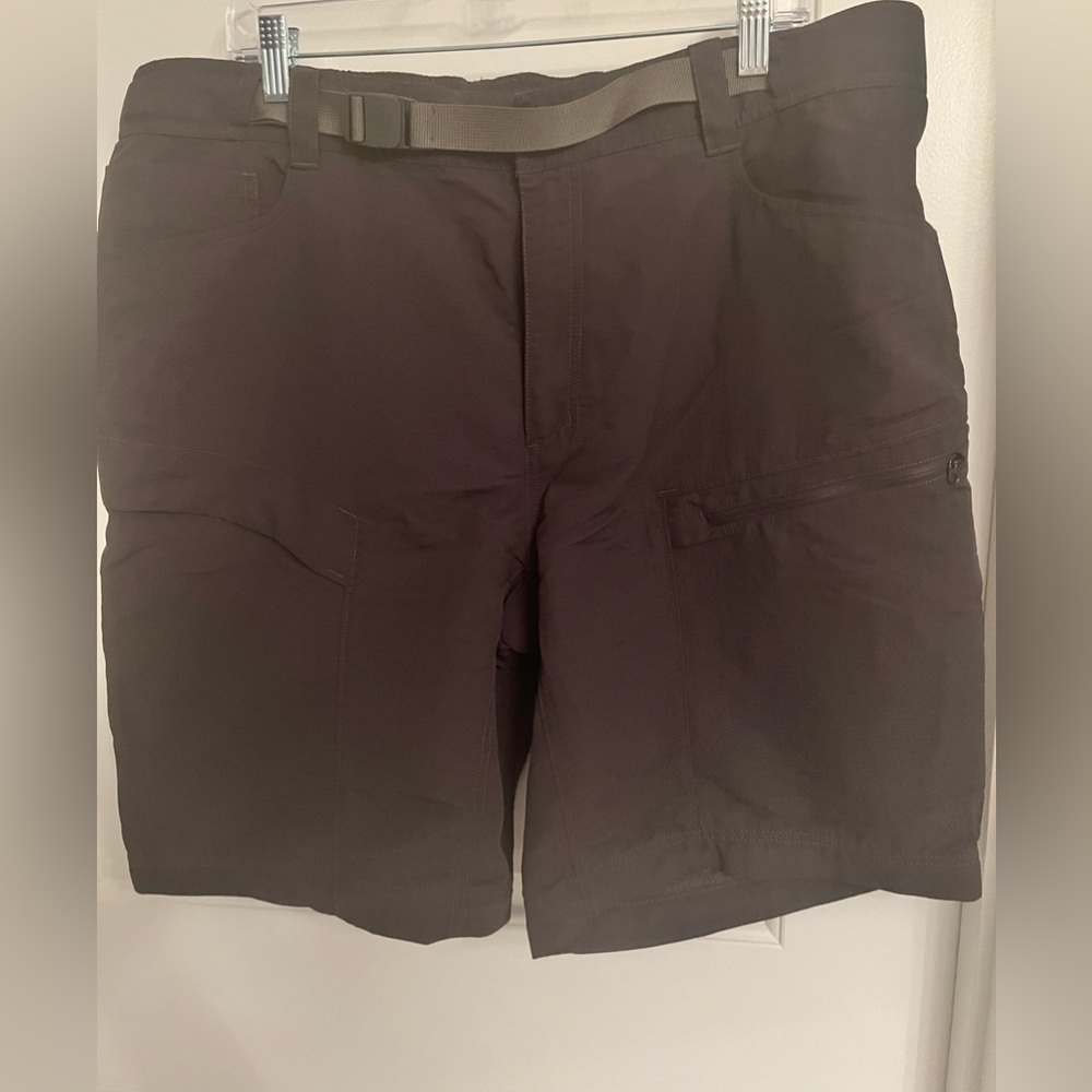 The North Face zipper leg shorts.